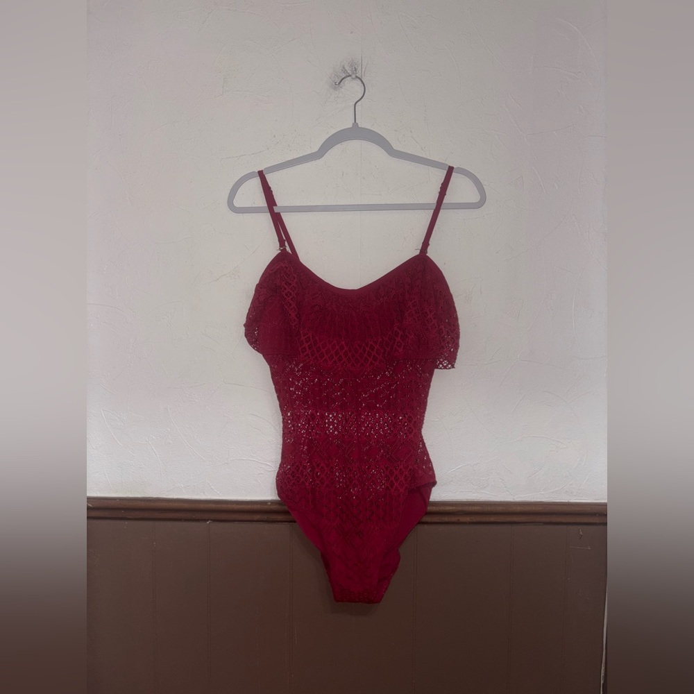 Aqua Rose — Red Lace Bodysuit